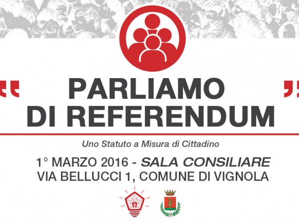 Partecipattiva - parliamo di referendum - secondo incontro pubblico della città di Vignola