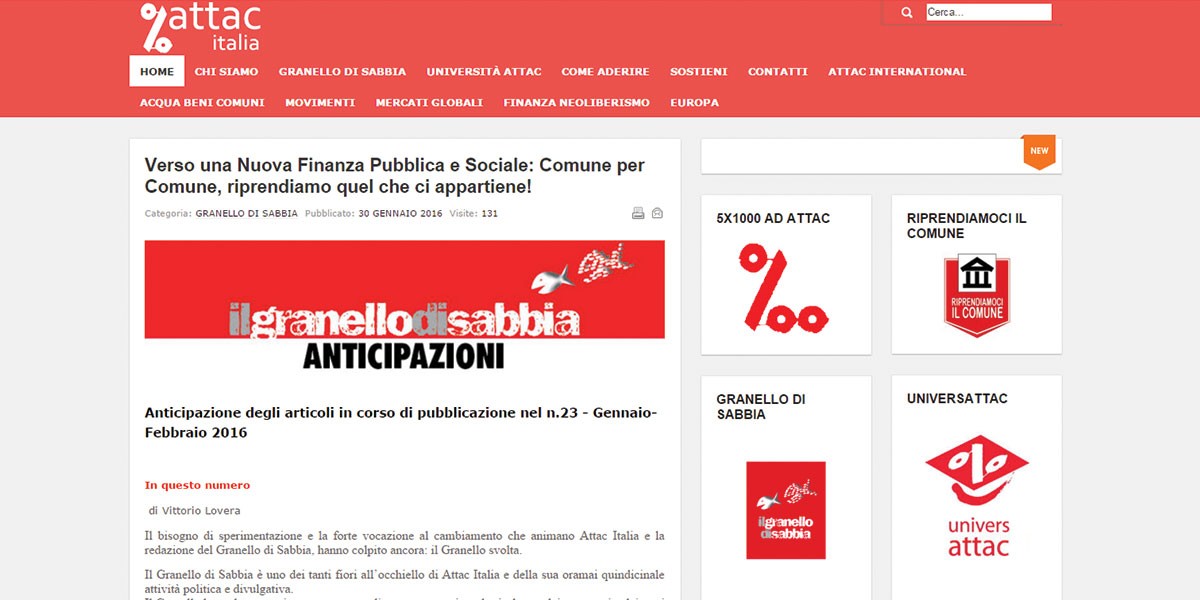 Partecipattiva rassegna stampa blog attac italia - Parlano di noi