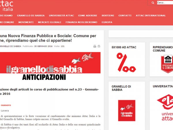 Partecipattiva rassegna stampa blog attac italia - Parlano di noi